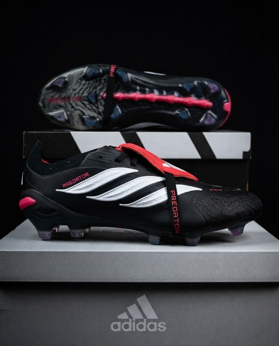 Predator Elite FT — Negro y Blanco (FG, césped natural)