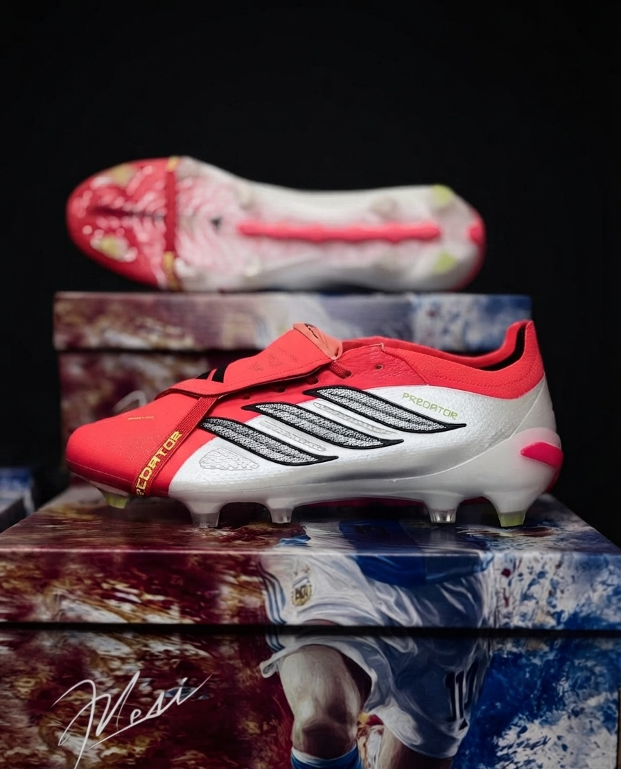 Predator 26 Lengüeta Elite Fg rojo y blanco