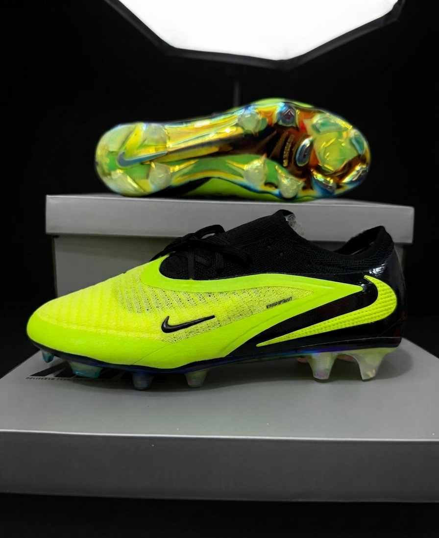 Phantom 6 Low Elite — Verde y Negro (FG, césped natural)